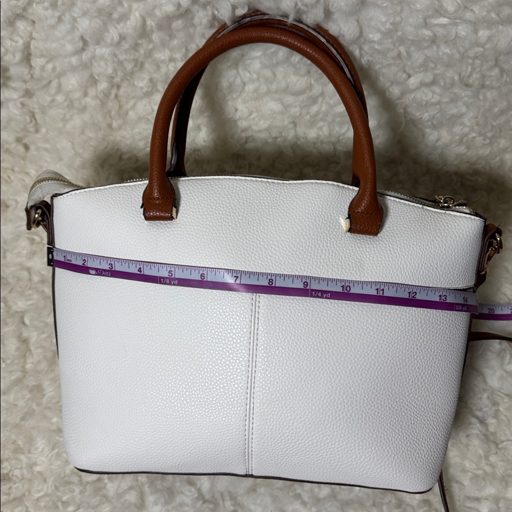 Anne Klein White and Brown Satchel - Picture 7 of 7